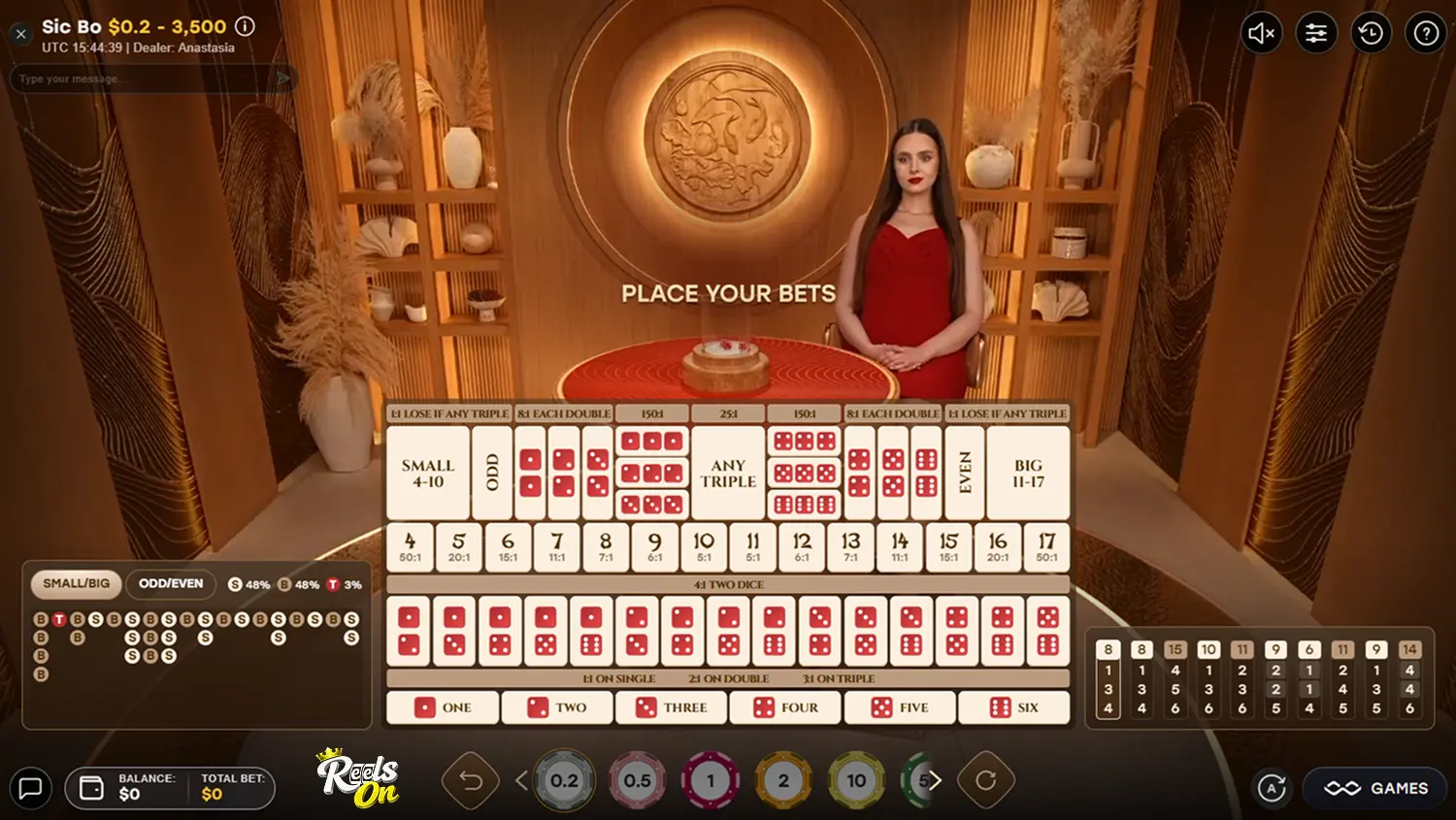 Live Casino at Reelson