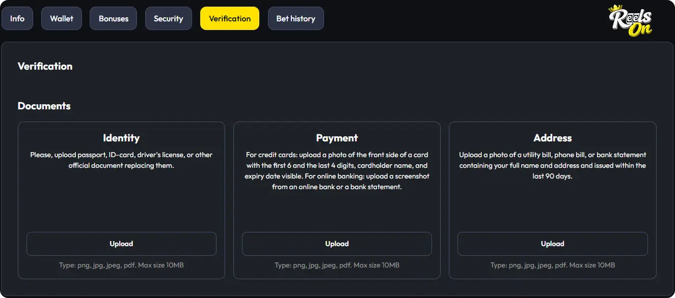 Reelson Payment Security and Verification